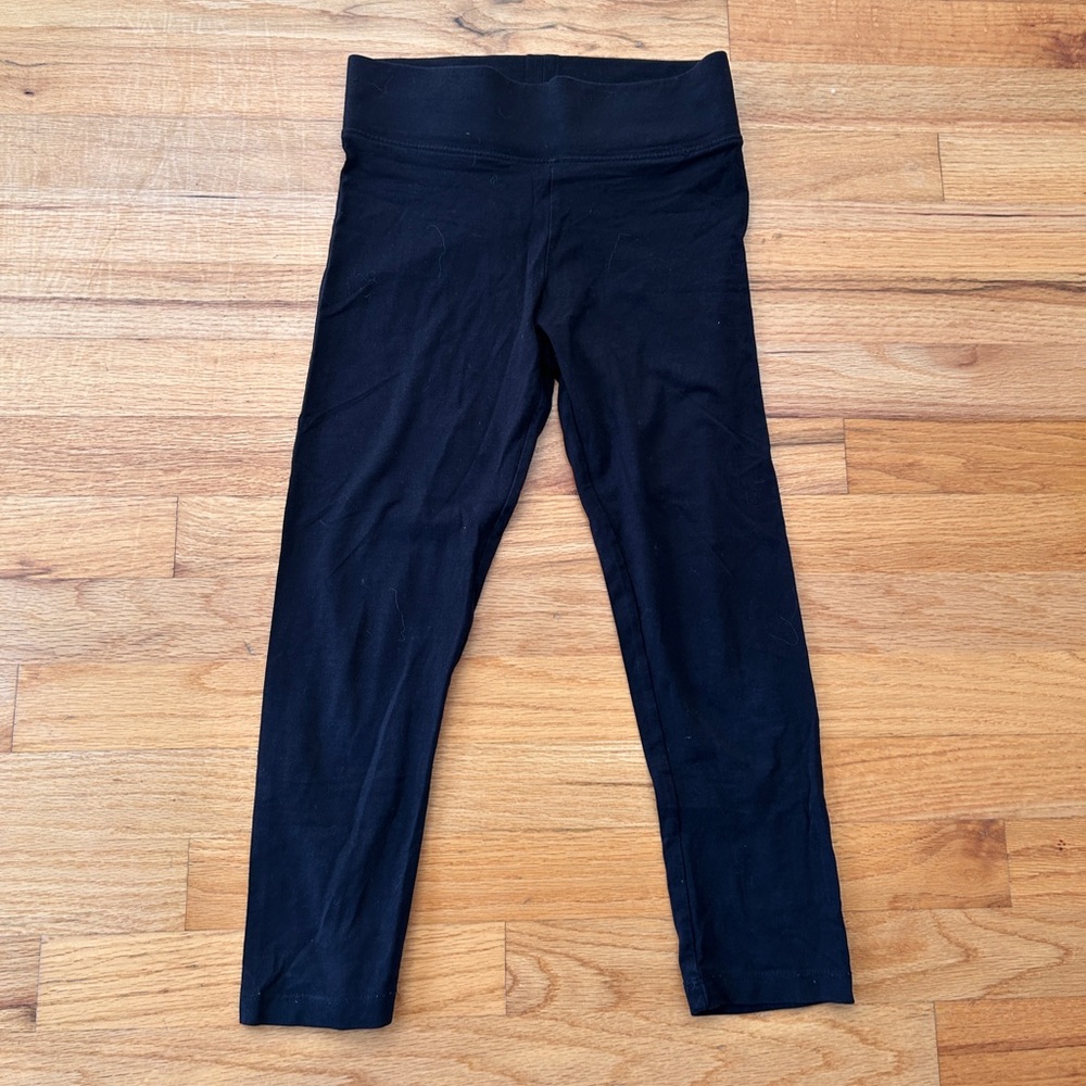 Kids Black Stretch Leggings H&M XS